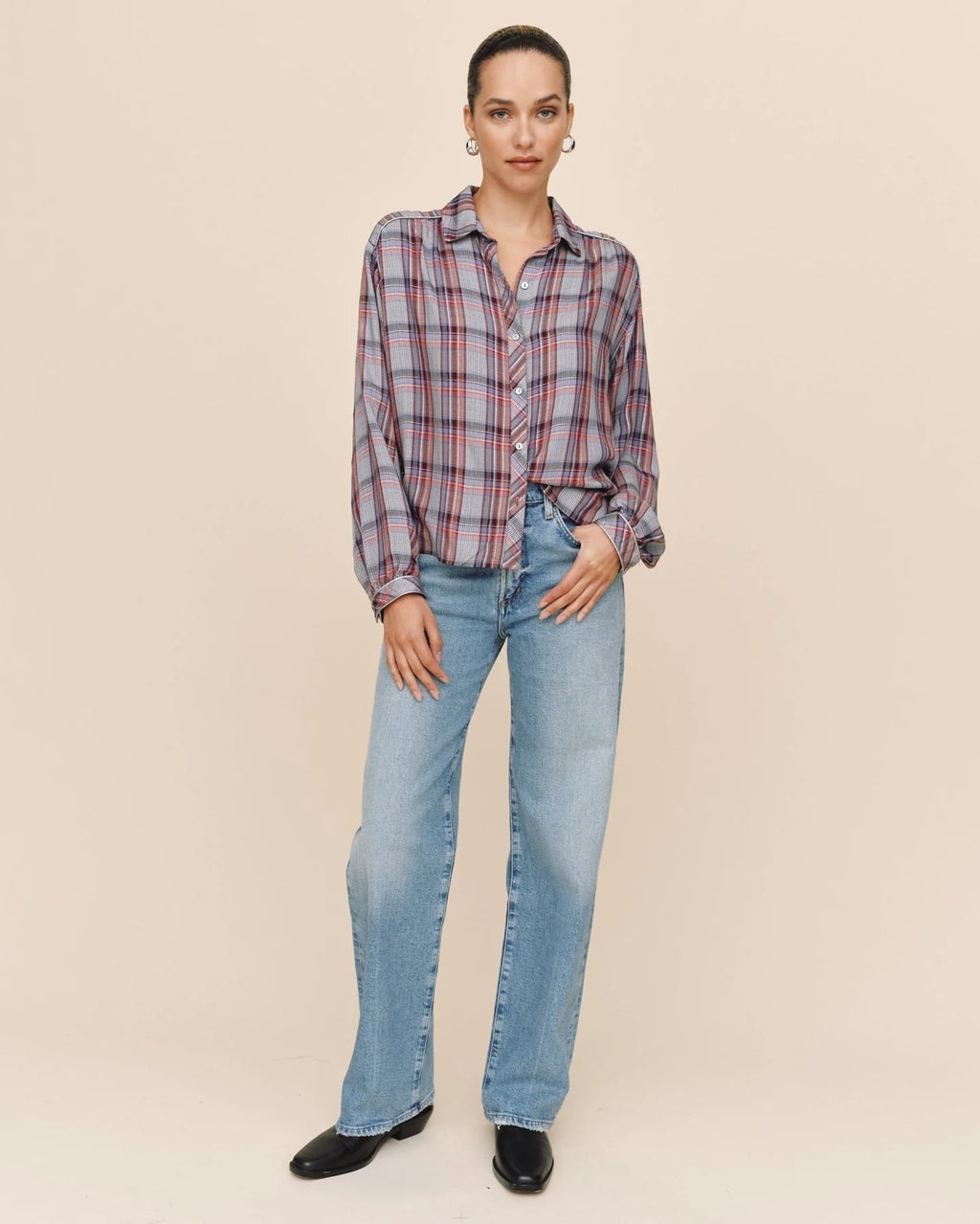 Bella Dahl Trimmed Flowy Shirt