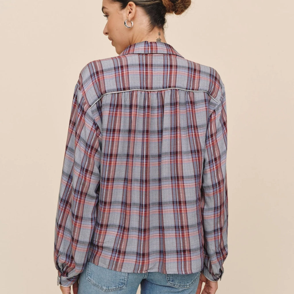 Bella Dahl Trimmed Flowy Shirt