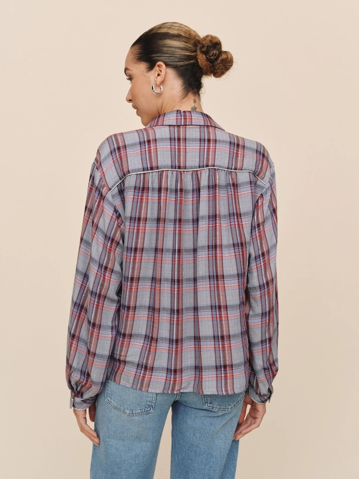 Bella Dahl Trimmed Flowy Shirt