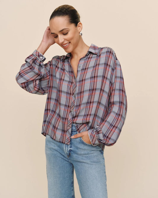 Bella Dahl Trimmed Flowy Shirt