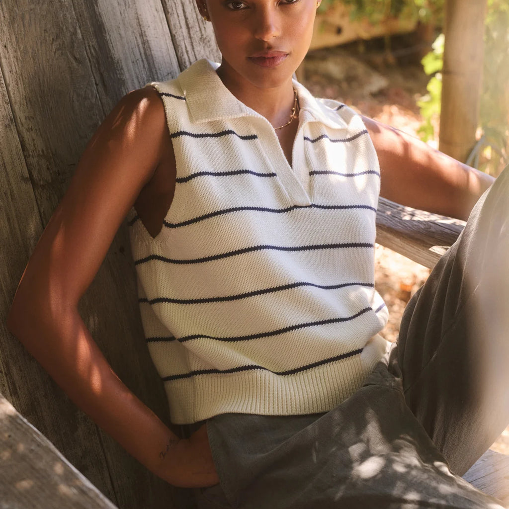 Velvet Nayla Cotton Cashmere Sweater Vest
