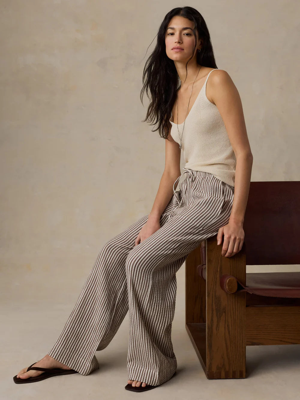 Faherty Dune Cotton Gauze Laidback Pant