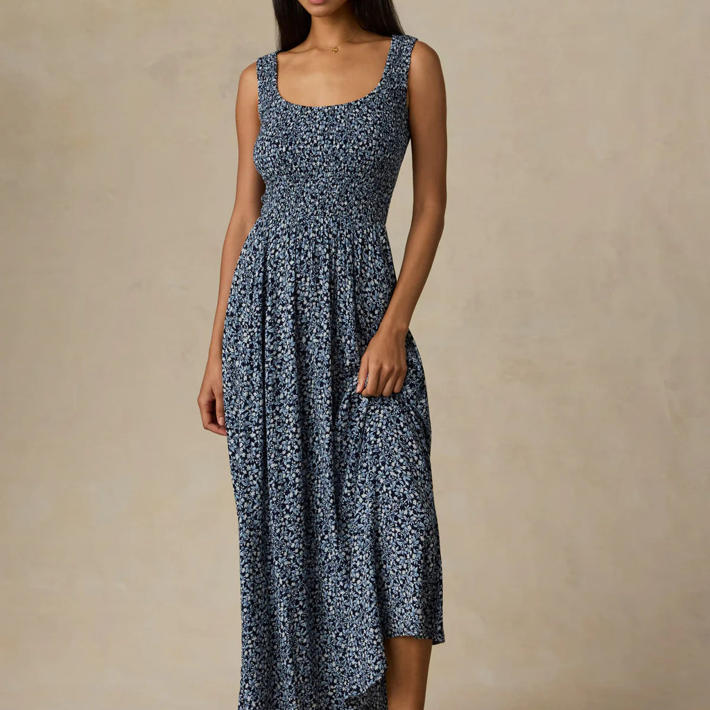 Faherty Sophia Smocked Dress