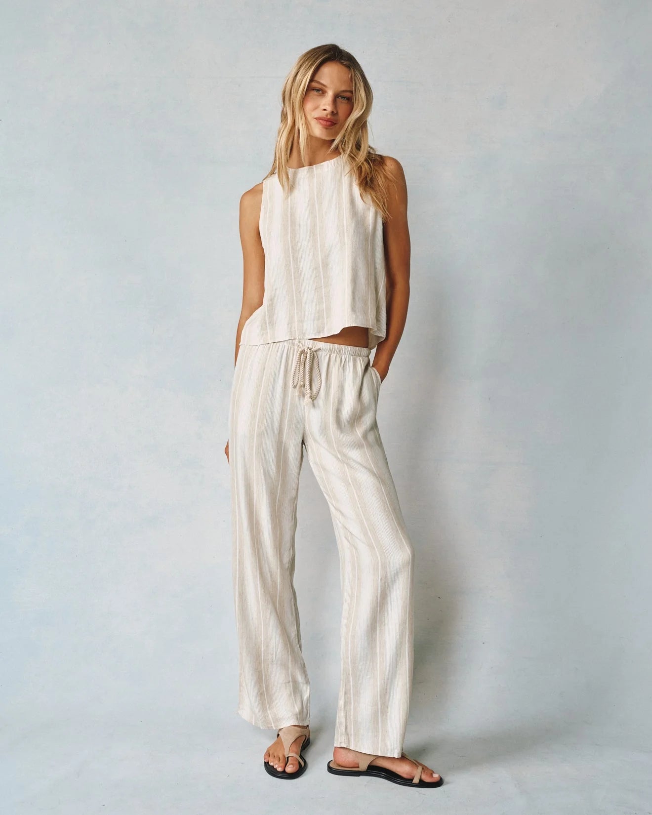 Bella Dahl Wide Leg Pant With Drawcord