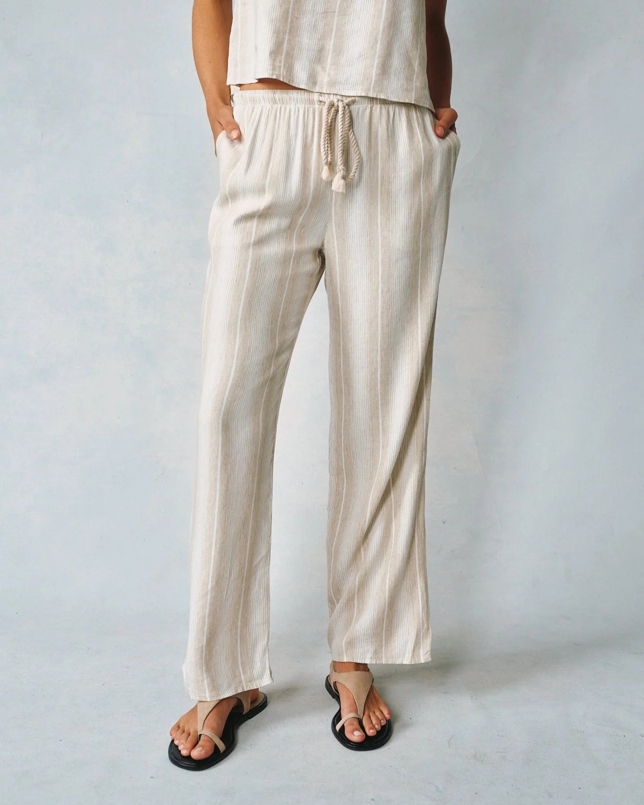 Bella Dahl Wide Leg Pant With Drawcord