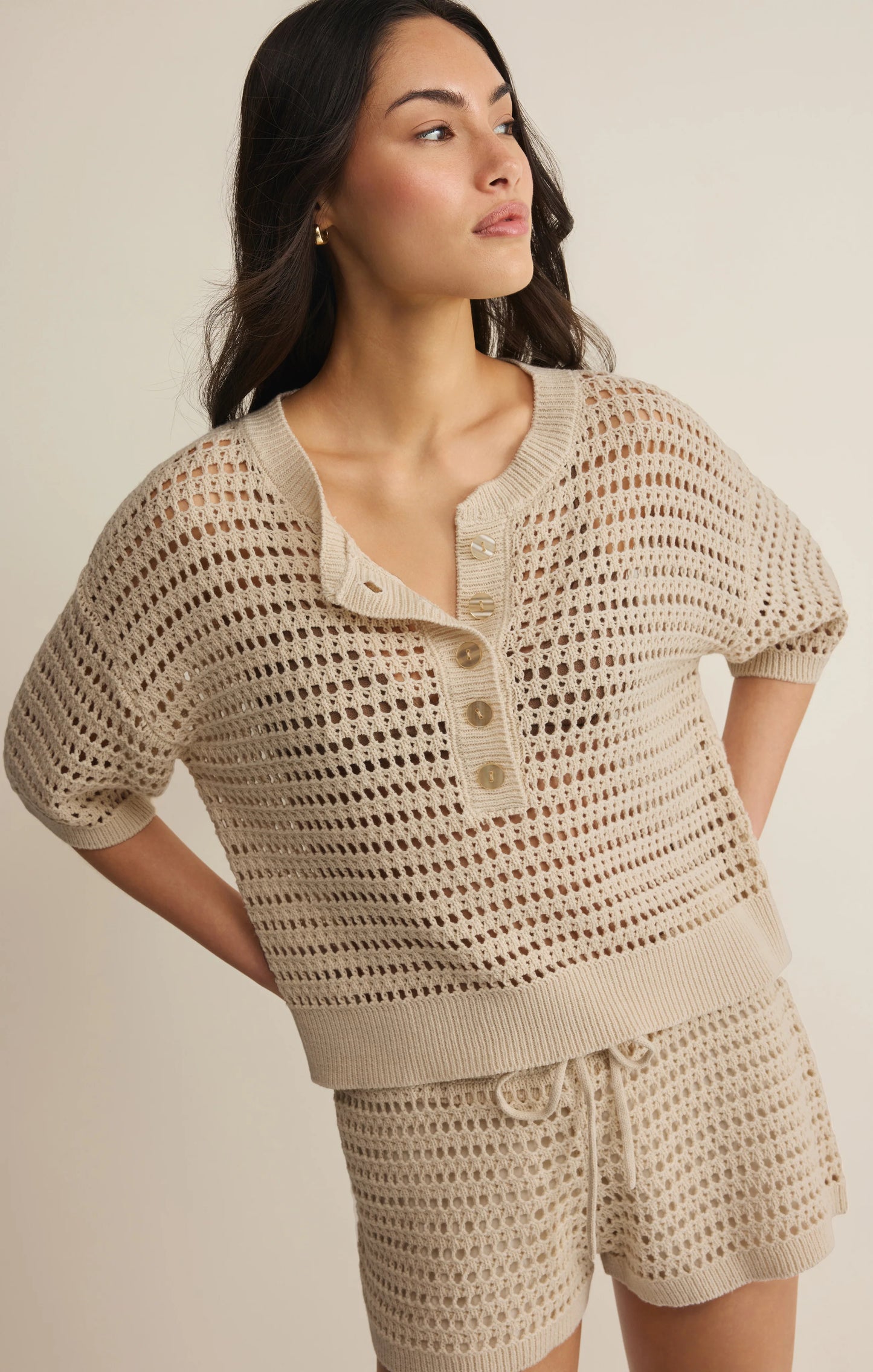 Z Supply Kylo Henley Crochet Top