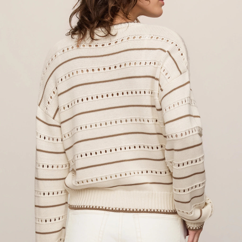 Z Supply Darby Stripe Pointelle Sweater