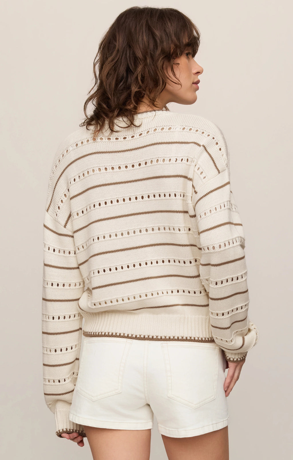 Z Supply Darby Stripe Pointelle Sweater