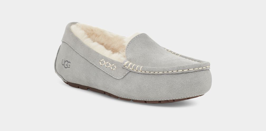 Womens grey ugg clearance slippers