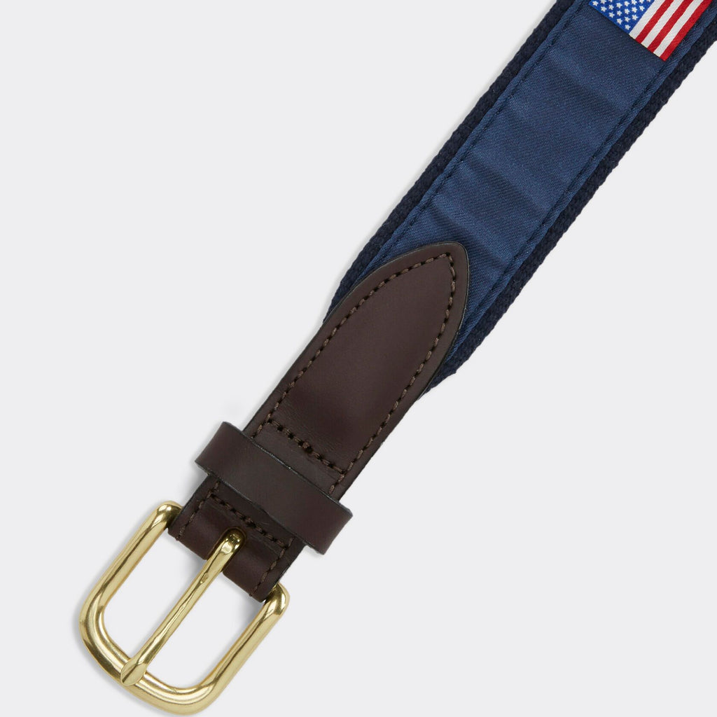 Vineyard Vines Men's American Flags Canvas Club Belt