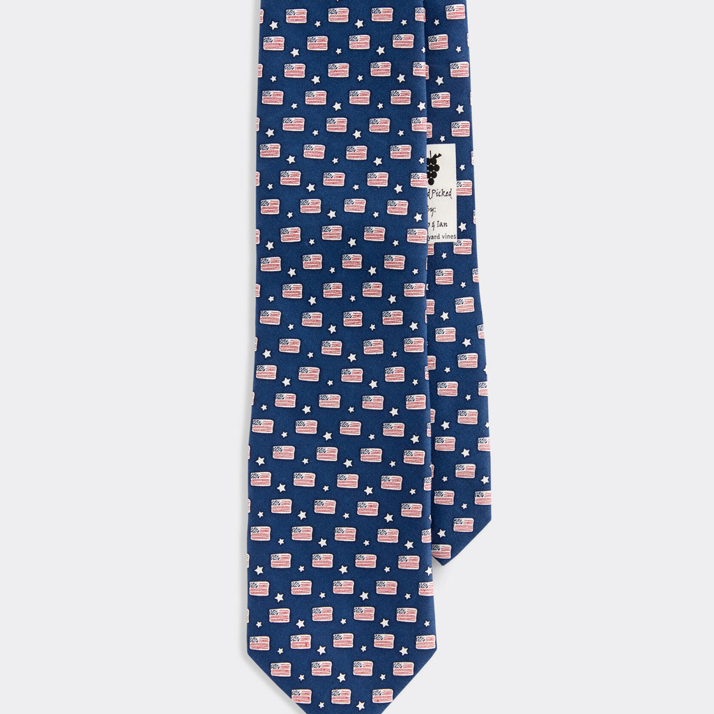 Vineyard Vines Flags & Stars Tie