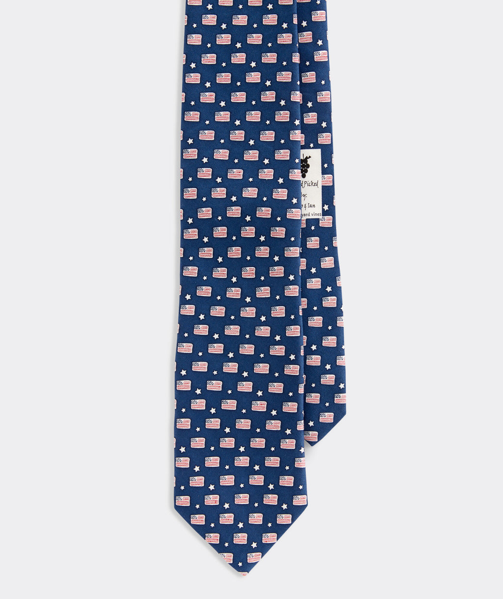 Vineyard Vines Flags & Stars Tie