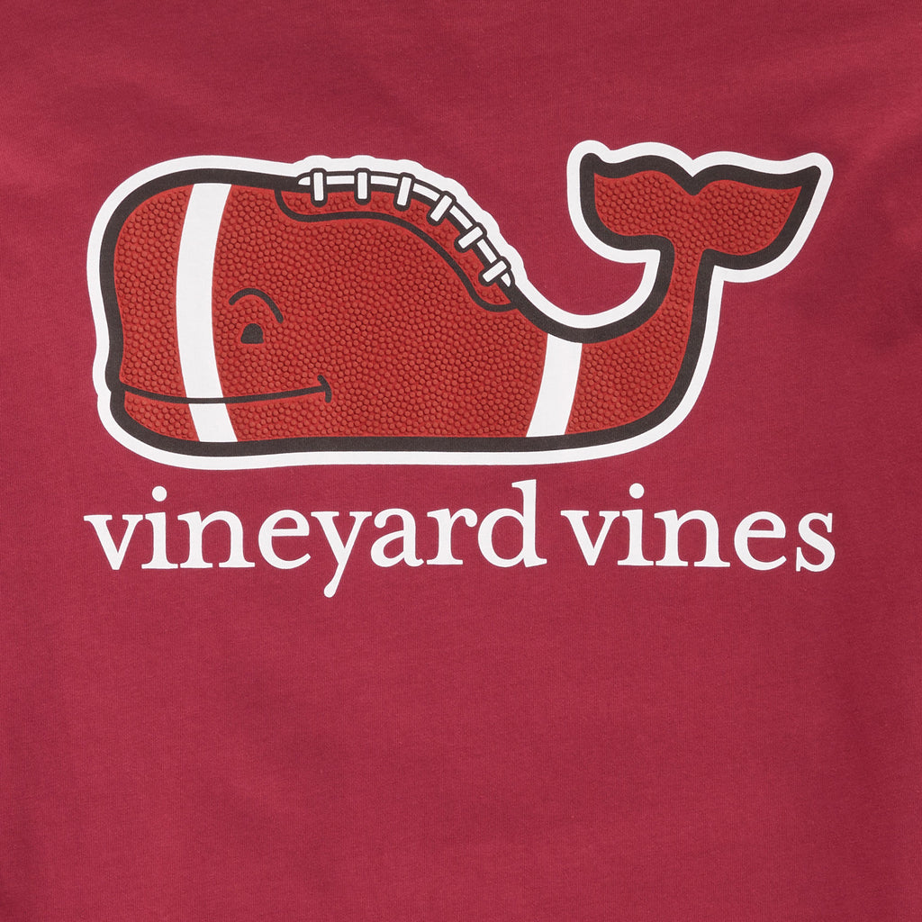 Vineyard Vines Men's Football Whale Long-Sleeve Pocket Tee
