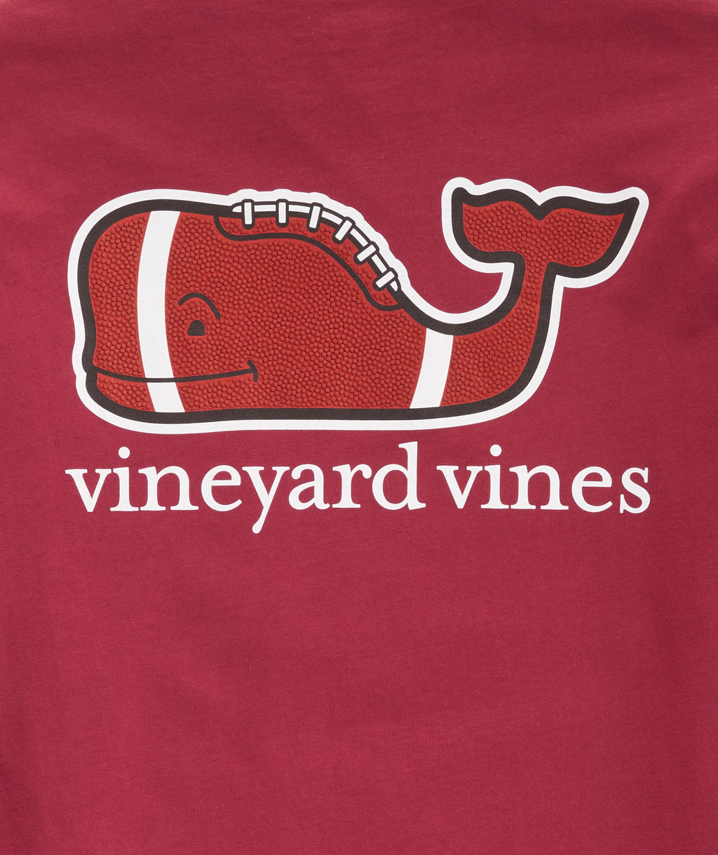Vineyard Vines Men's Football Whale Long-Sleeve Pocket Tee