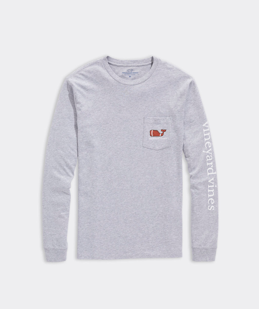 Vineyard Vines Long-Sleeve Football Whale Pocket Tee
