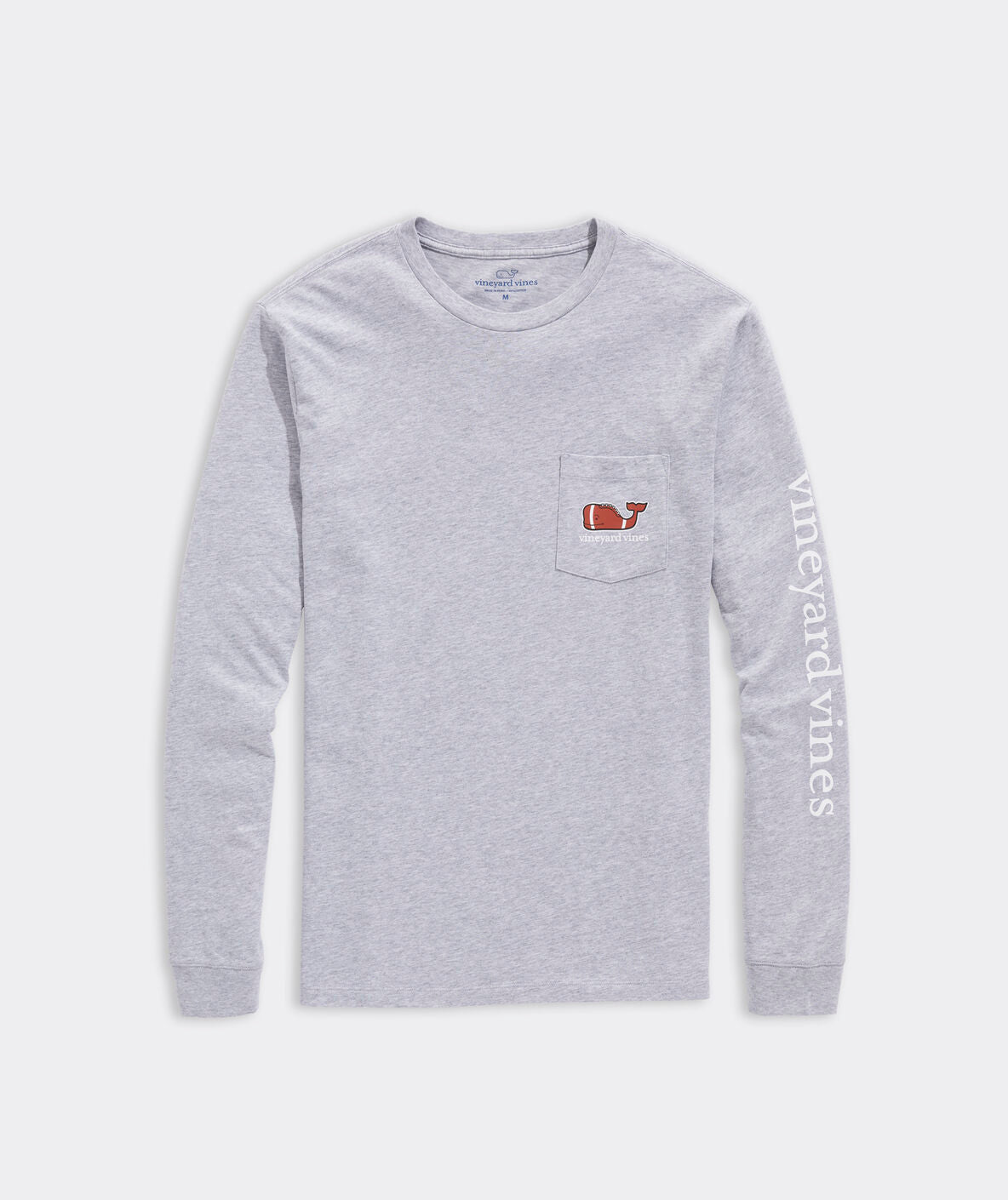 Vineyard Vines Long-Sleeve Football Whale Pocket Tee