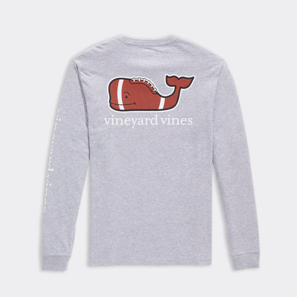 Vineyard Vines Long-Sleeve Football Whale Pocket Tee