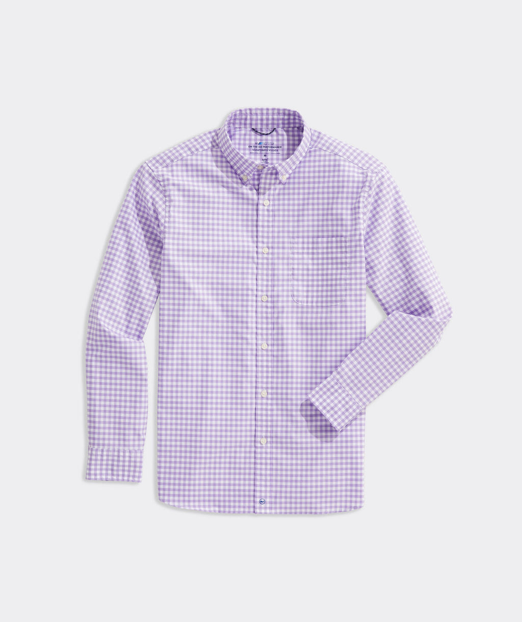 Vineyard Vines Men's Gingham On-The-Go brrr° Shirt