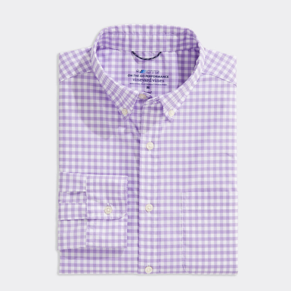 Vineyard Vines Men's Gingham On-The-Go brrr° Shirt