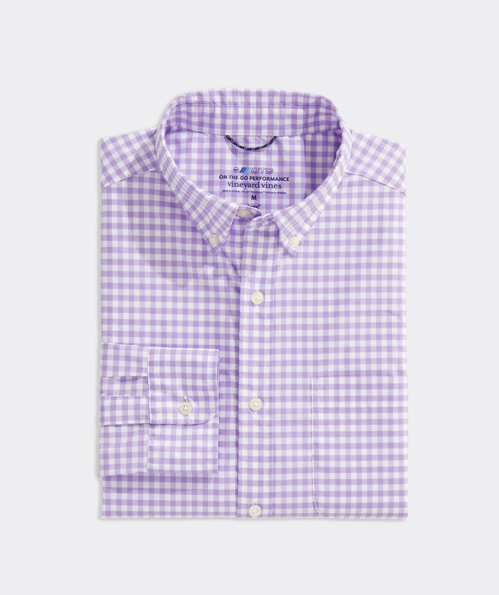 Vineyard Vines Men's Gingham On-The-Go brrr° Shirt