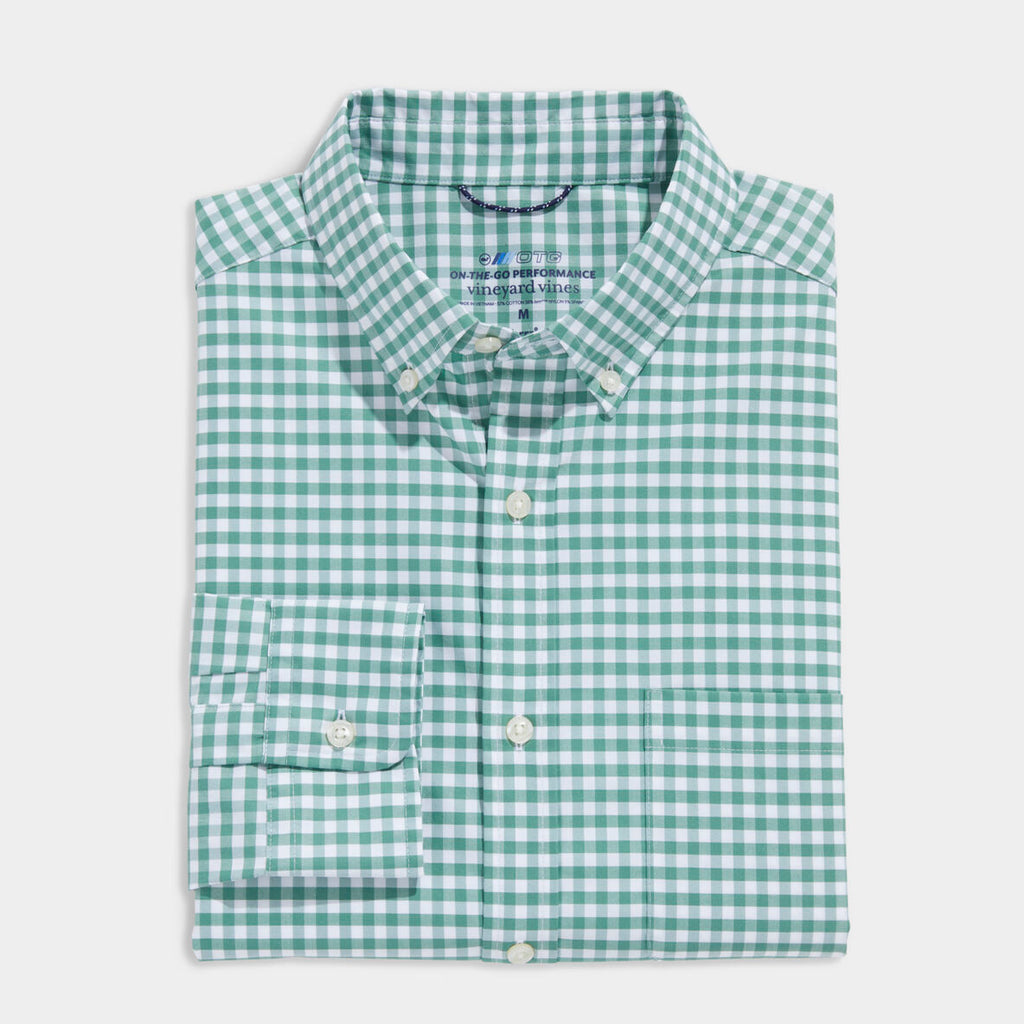 Vineyard Vines Men's Gingham On-The-Go brrr° Shirt