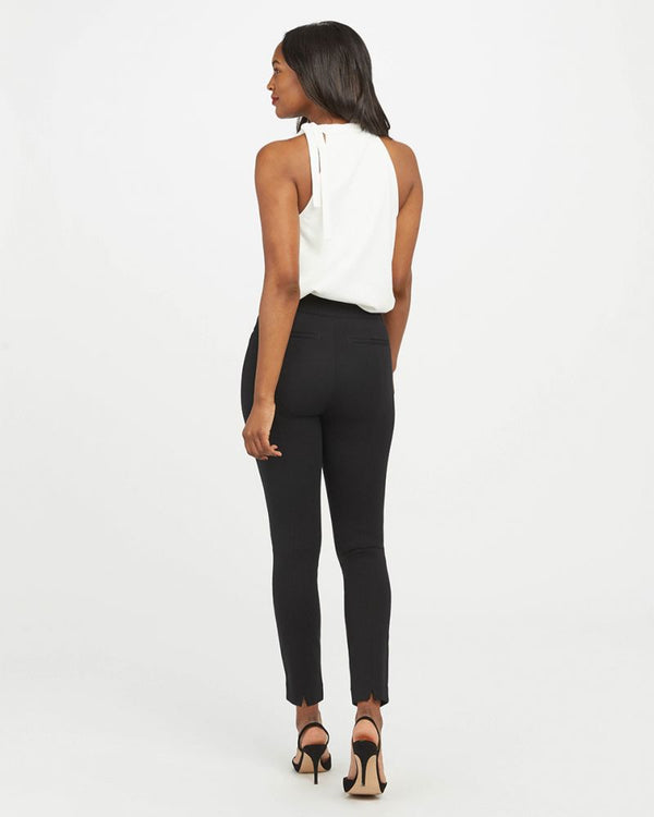 SPANX, Pants & Jumpsuits, Spanx The Perfect Black Ponte Skinny Ankle Pant  4pocket Medium Size High Rise