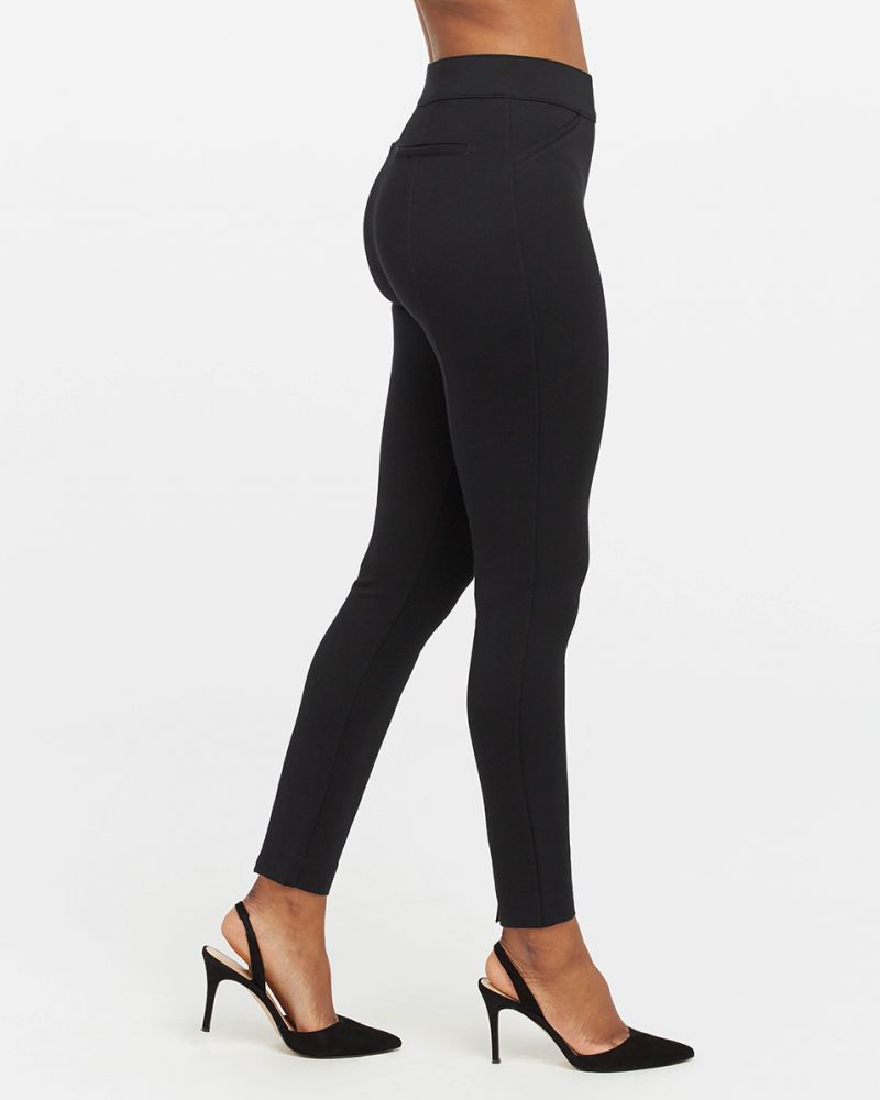 NWT SPANX the Perfect Pant size Medium Petite Ankle Piped Skinny Classic  Black
