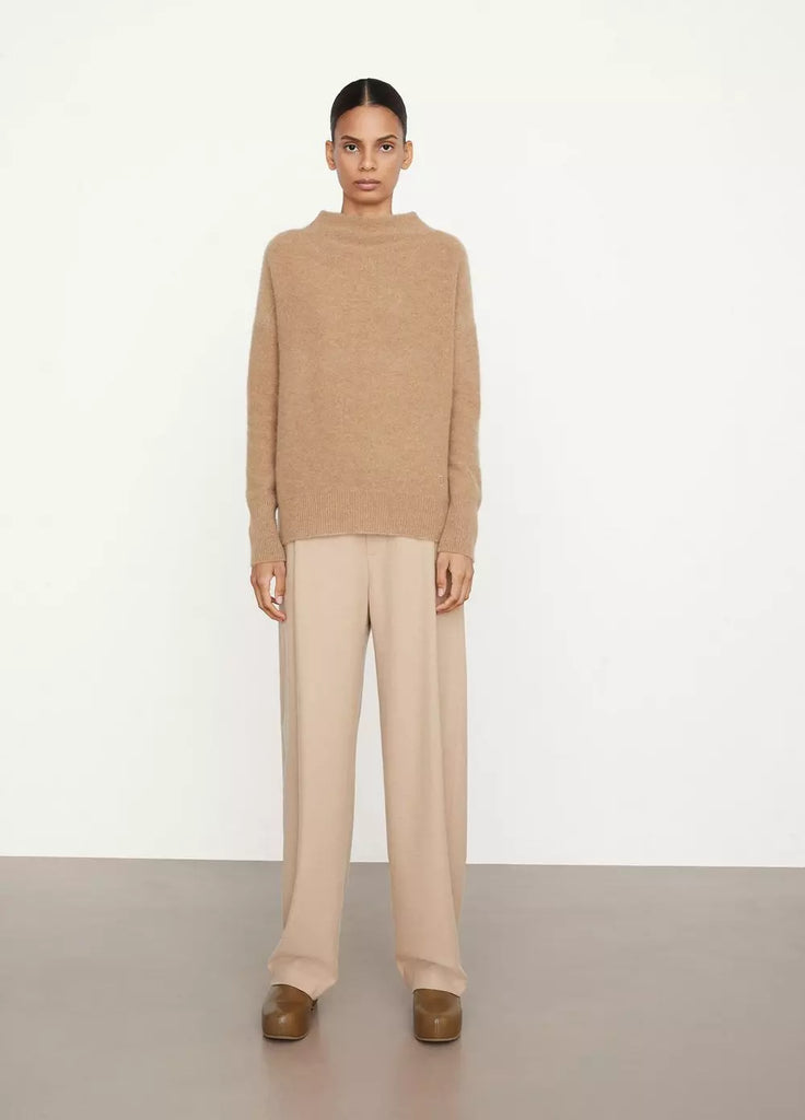 Vince Boiled Cashmere Funnel Neck Pullover