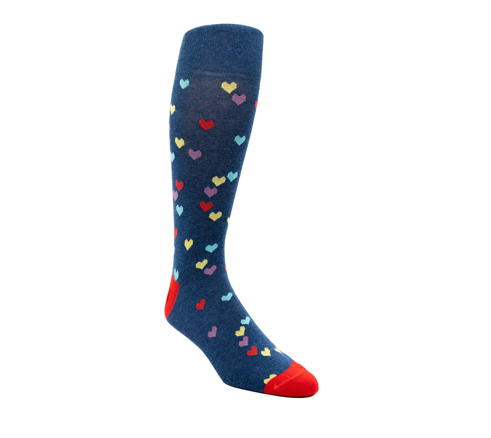 Puritan Cape Cod Multicolored Heart Sock