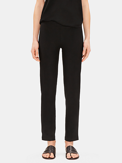 Eileen Fisher System Washable Stretch Crepe Slim Ankle Pant