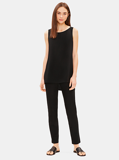 Eileen Fisher System Washable Stretch Crepe Slim Ankle Pant