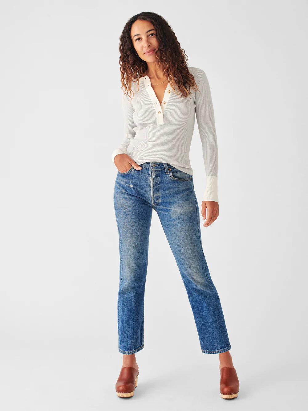 Faherty Mikki Henley Sweater - Puritan Cape Cod