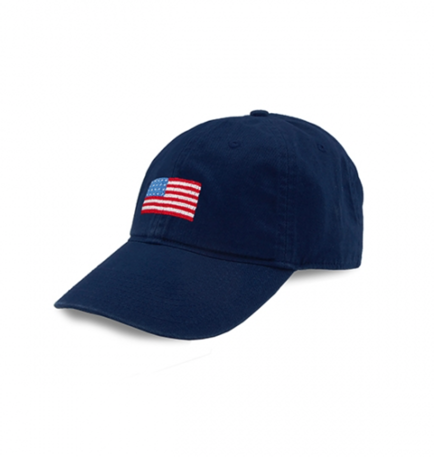 Samthers & Branson American Flag Needlepoint Hat