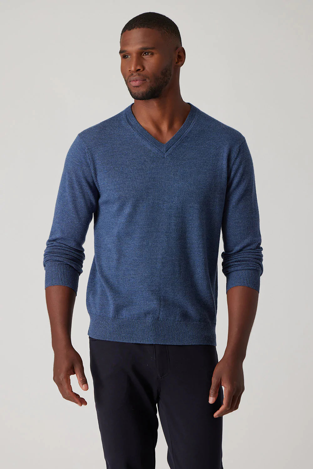 Raffi The Bronson Extra Fine Merino Wool V-Neck Sweater