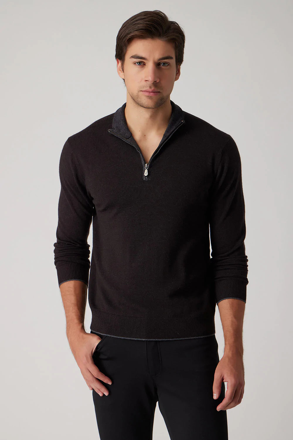 Raffi Extra Fine Merino Wool 1/4 Zip
