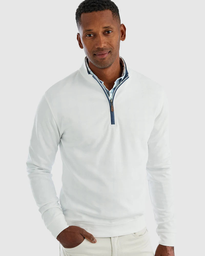 Mens white 2025 quarter zip