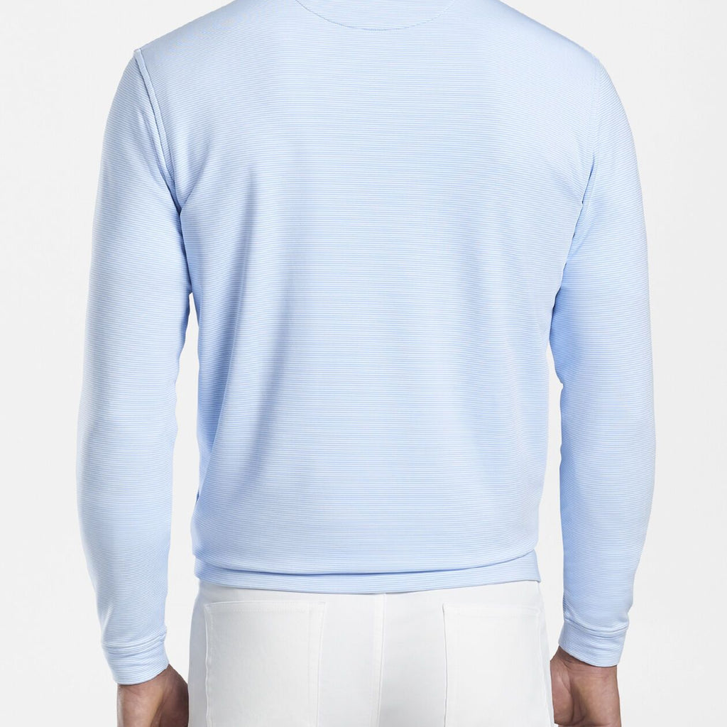 Perth Mini-Stripe Stretch Loop Terry Quarter-Zip