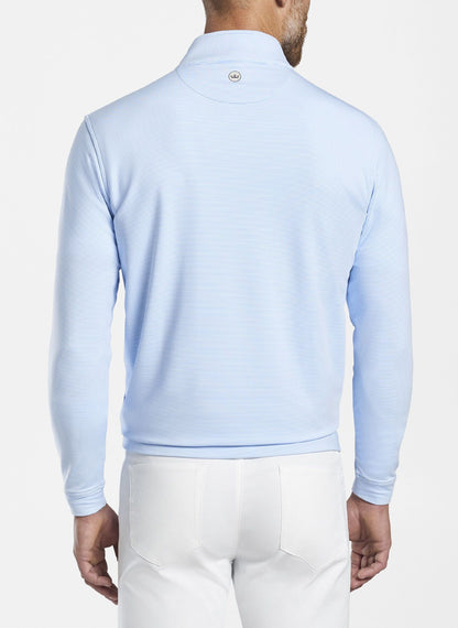 Perth Mini-Stripe Stretch Loop Terry Quarter-Zip