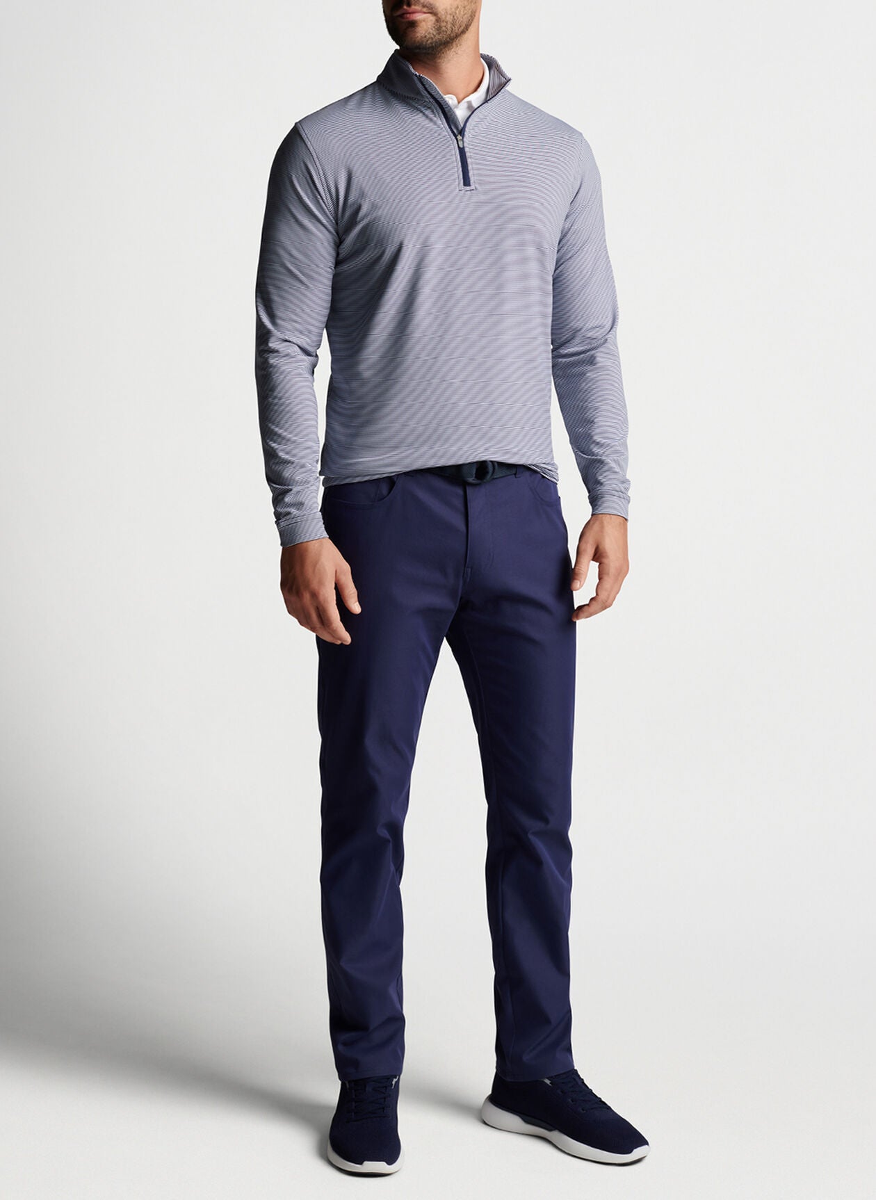 Peter Millar Perth Sugar Stripe Performance Quarter-Zip