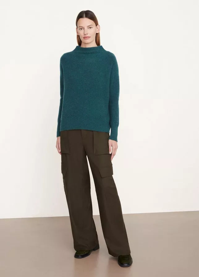 Vince Boiled Cashmere Funnel Neck Pullover