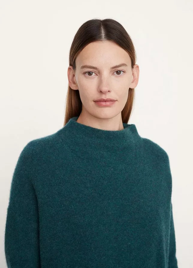 Vince Boiled Cashmere Funnel Neck Pullover