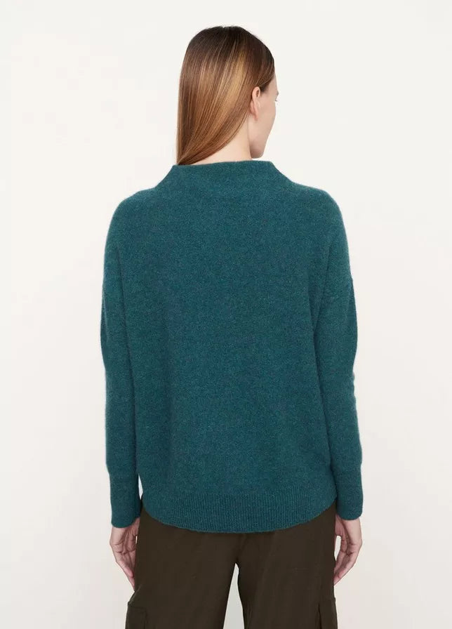 Vince Boiled Cashmere Funnel Neck Pullover