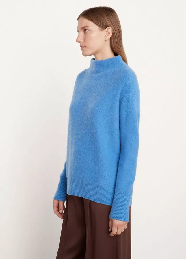 Vince Boiled Cashmere Funnel Neck Pullover