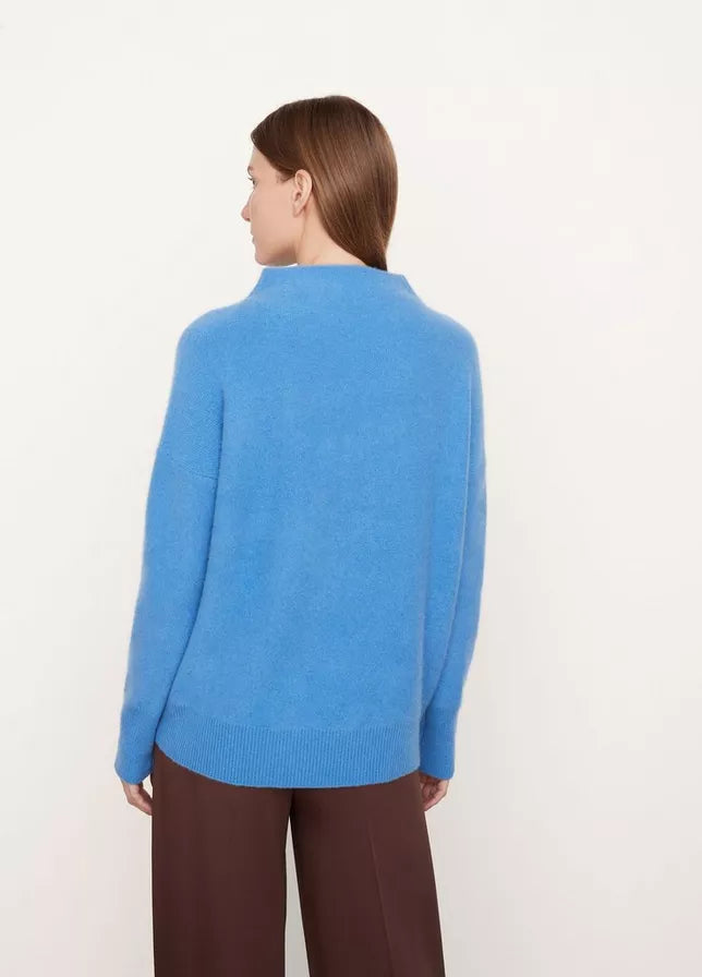 Vince Boiled Cashmere Funnel Neck Pullover
