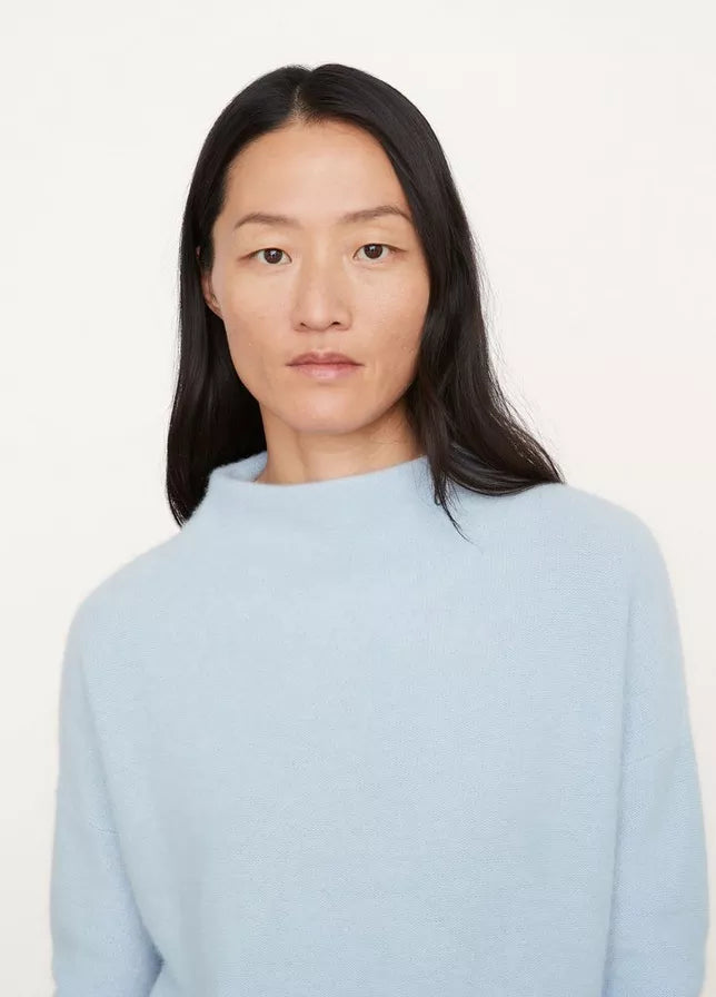 Vince Boiled Cashmere Funnel Neck Pullover