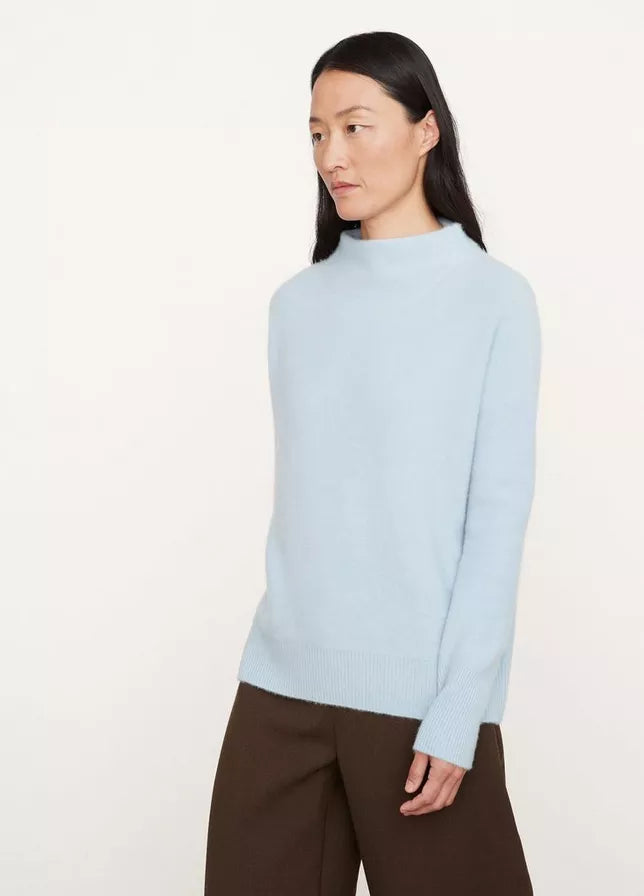 Vince Boiled Cashmere Funnel Neck Pullover
