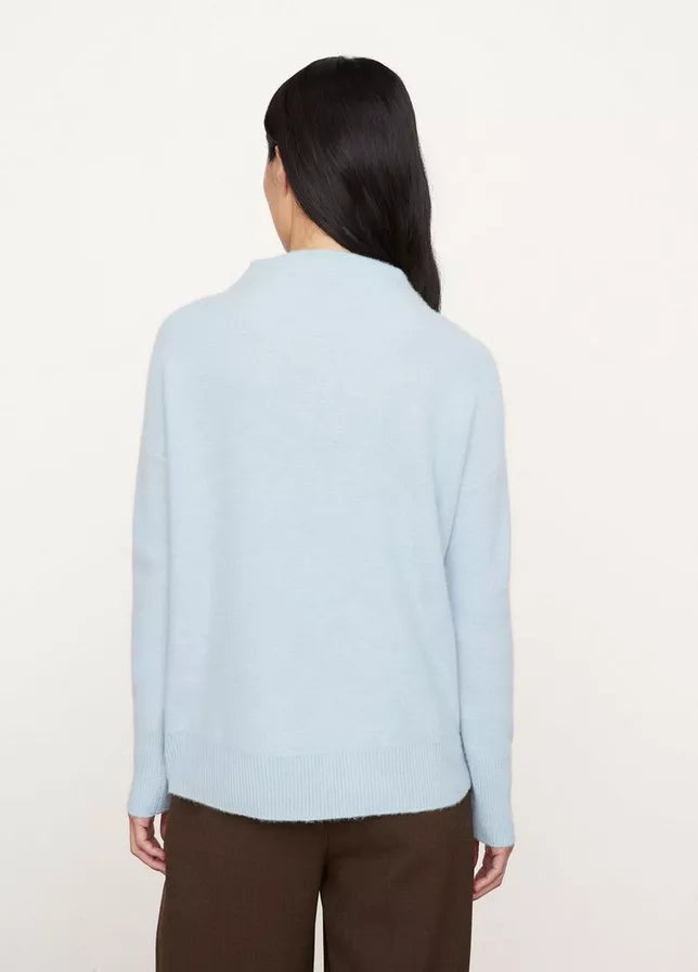 Vince Boiled Cashmere Funnel Neck Pullover
