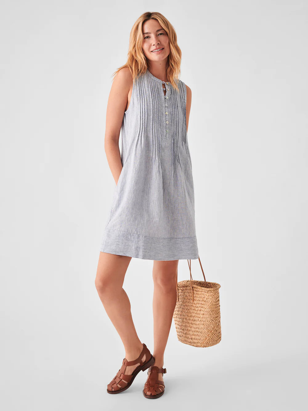 Faherty Isha Linen Dress