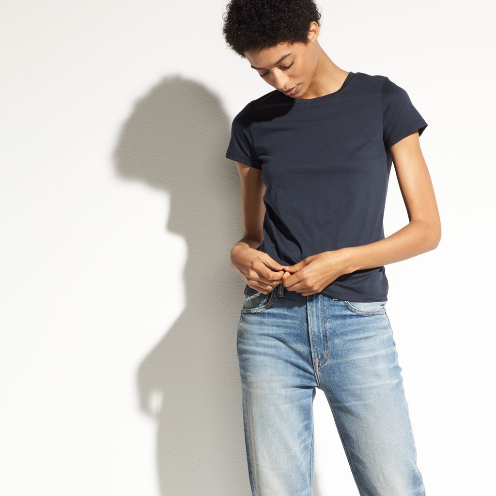 Vince Essential Pima Cotton Crew Neck T-Shirt