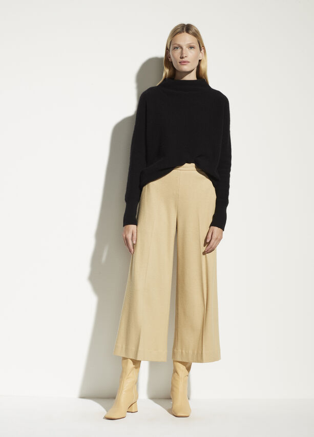 Vince Boiled Cashmere Funnel Neck Pullover